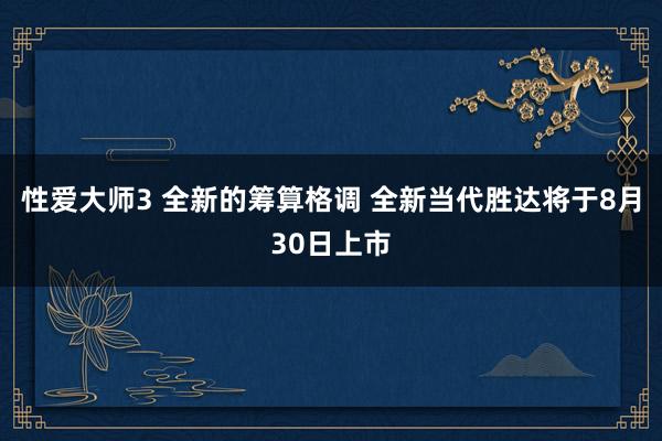 性爱大师3 全新的筹算格调 全新当代胜达将于8月30日上市