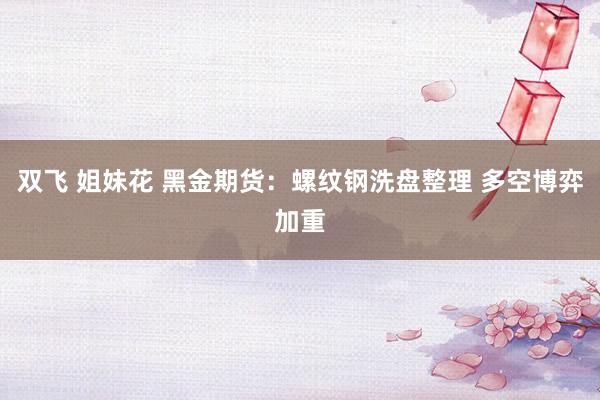 双飞 姐妹花 黑金期货：螺纹钢洗盘整理 多空博弈加重