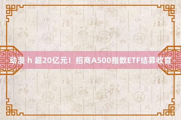 动漫 h 超20亿元！招商A500指数ETF结募收官