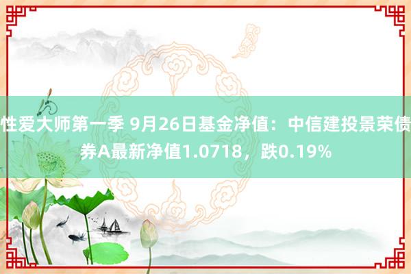 性爱大师第一季 9月26日基金净值：中信建投景荣债券A最新净值1.0718，跌0.19%