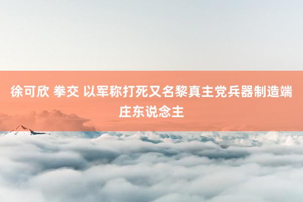 徐可欣 拳交 以军称打死又名黎真主党兵器制造端庄东说念主