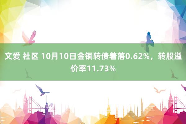 文爱 社区 10月10日金铜转债着落0.62%，转股溢价率11.73%