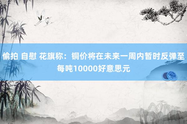 偷拍 自慰 花旗称：铜价将在未来一周内暂时反弹至每吨10000好意思元