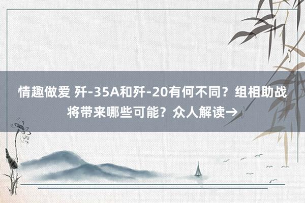 情趣做爱 歼-35A和歼-20有何不同？组相助战将带来哪些可能？众人解读→