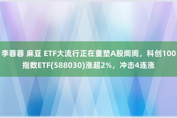 李蓉蓉 麻豆 ETF大流行正在重塑A股阛阓，科创100指数ETF(588030)涨超2%，冲击4连涨