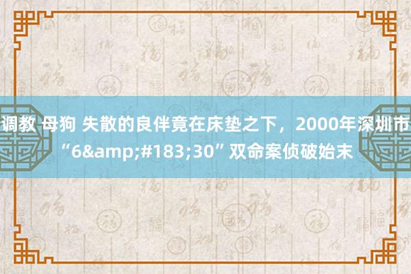 调教 母狗 失散的良伴竟在床垫之下，2000年深圳市“6&#183;30”双命案侦破始末